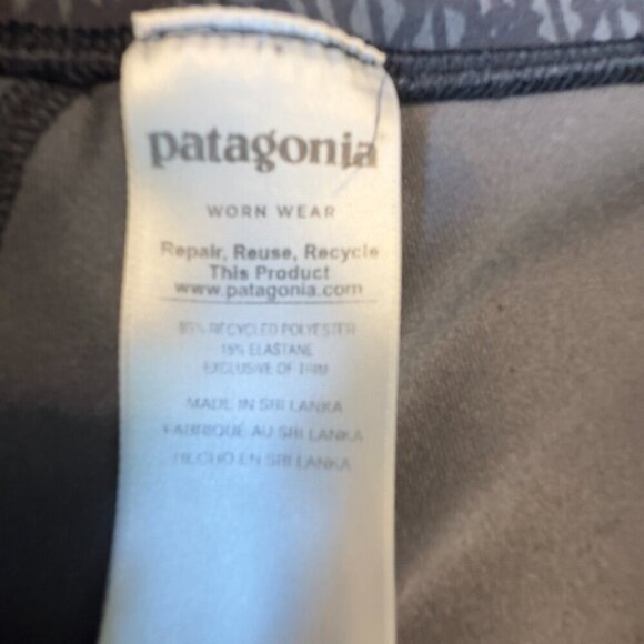 Patagonia Centered Worn Wear Gray Geometric Leggings Women's Sz M Athletic Yoga - Picture 8 of 15